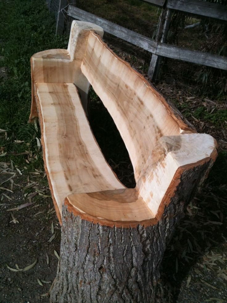 log bench