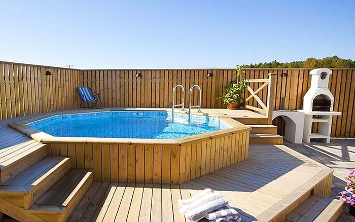 pallet pool and grill