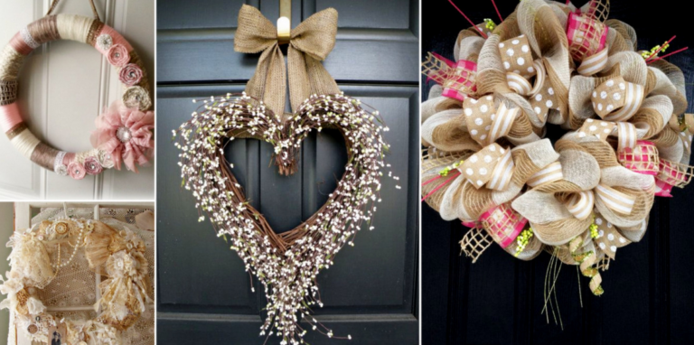 12 Shabby Chic Christmas Wreath Ideas