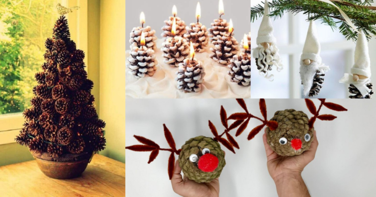 10 Christmas Decoration Ideas with Pinecones