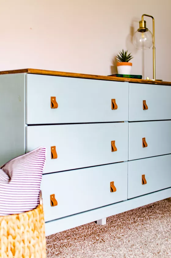 diy leather drawer pulls