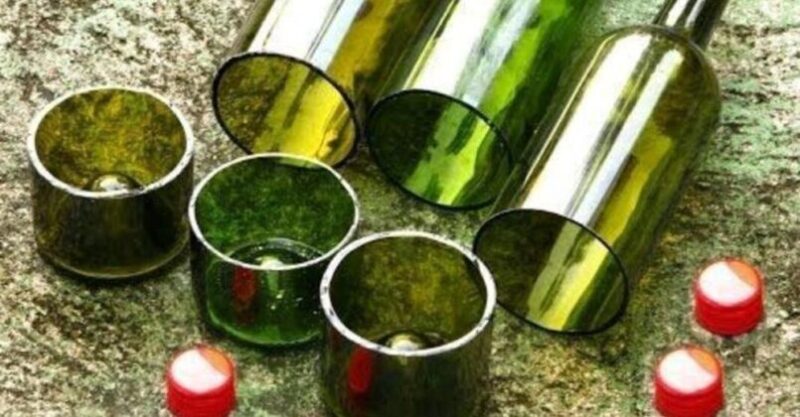 How to cut glass bottles with thread to make your own glasses