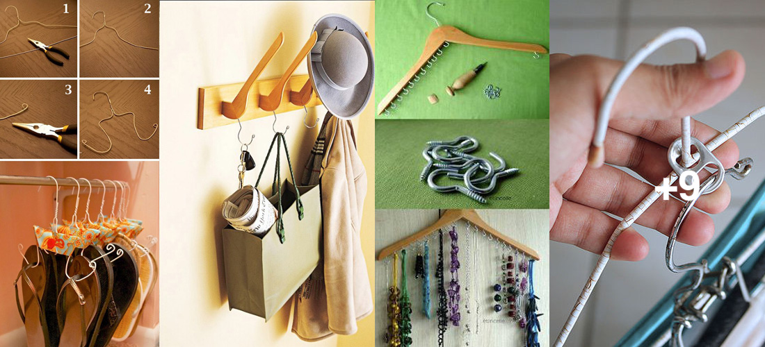 Useful ideas for the home using coat hooks