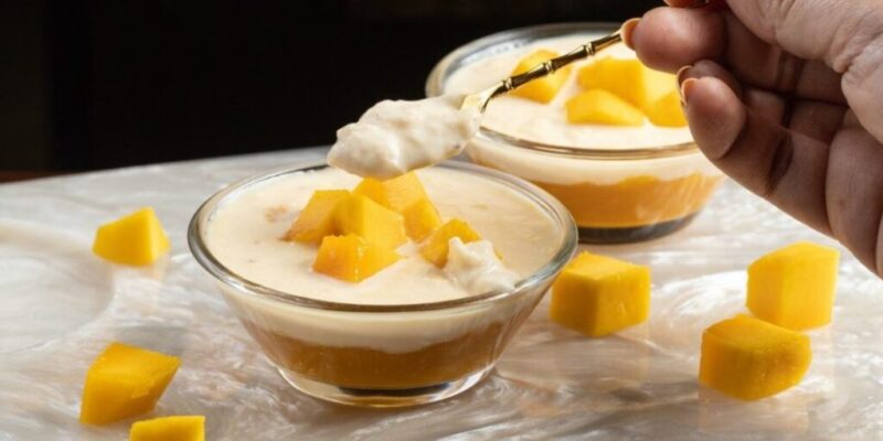 Mango and Cornstarch Dessert Recipe (with a touch of condensed milk)