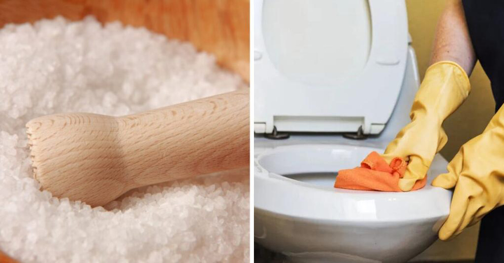Powerful mixture with salt to eliminate the bad smell of the toilet