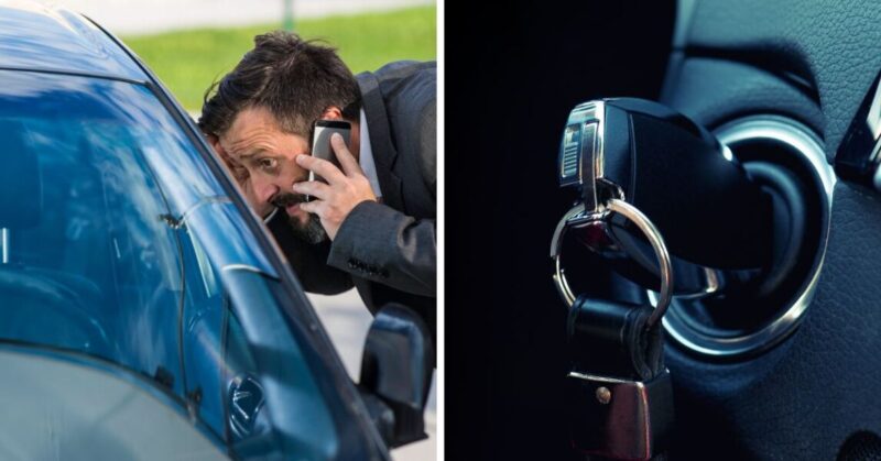 What to do when the car key is left inside?