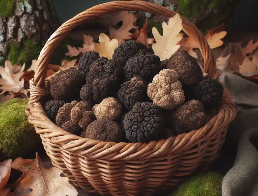 a basket of truffles