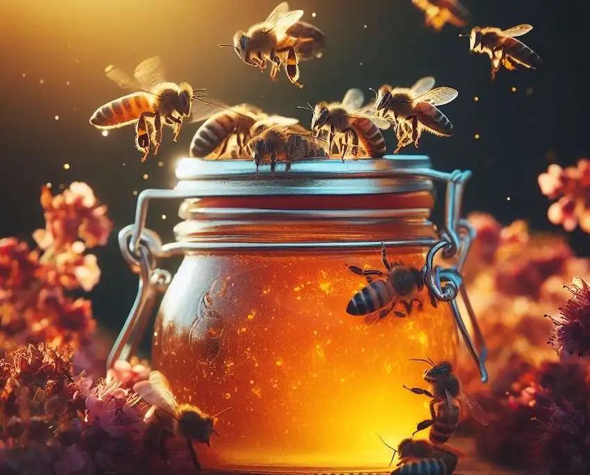 ένα βάζο γεμάτο μέλι