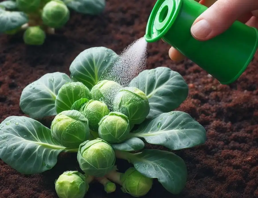 apply a nitrogen rich fertilizer on brussels sprouts