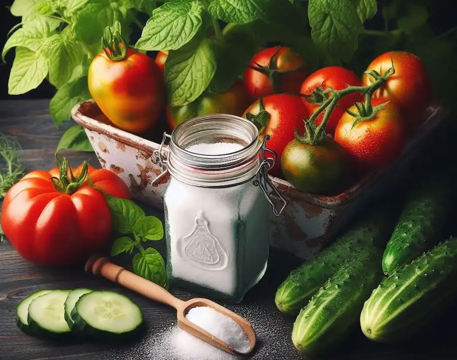grow tomatoes and cucumbers with baking soda