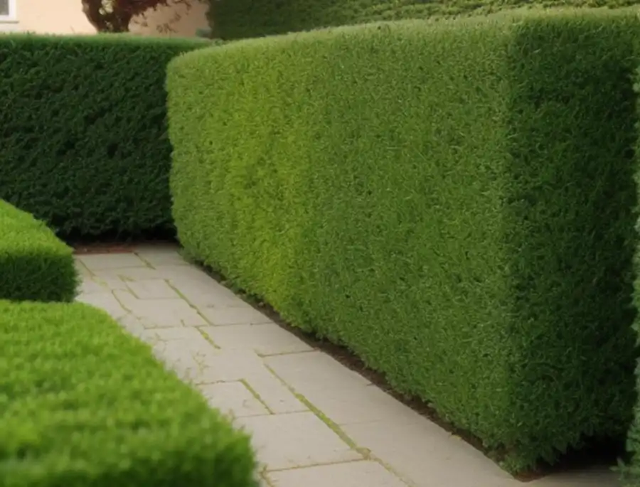 perfect trimmed hedge