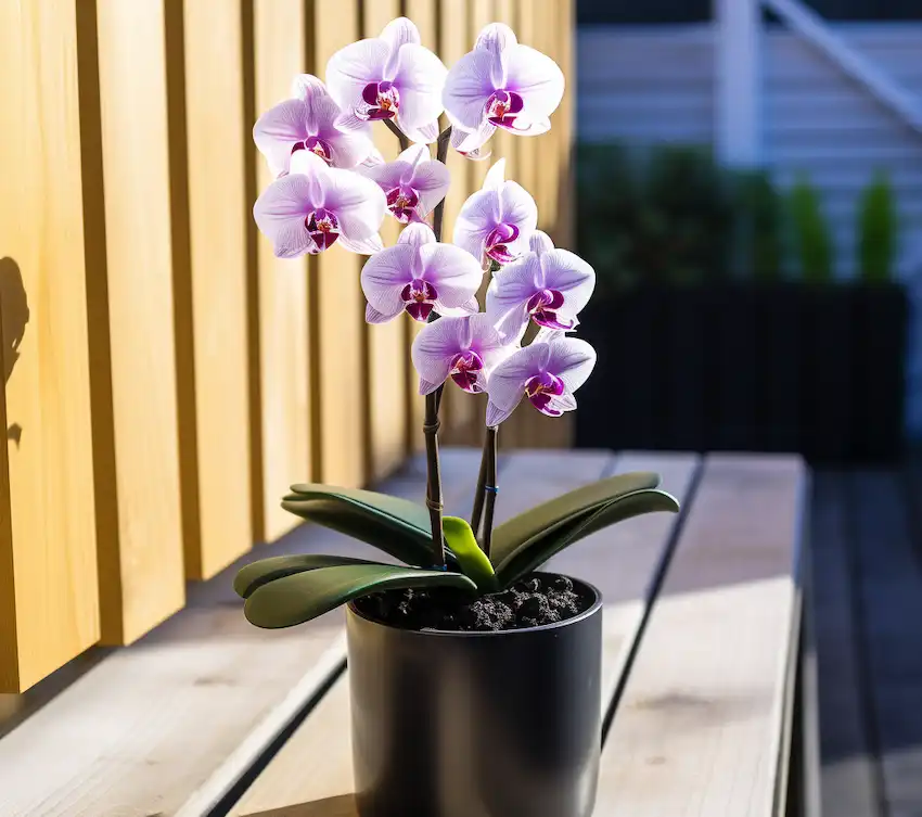 a blooming small orchid