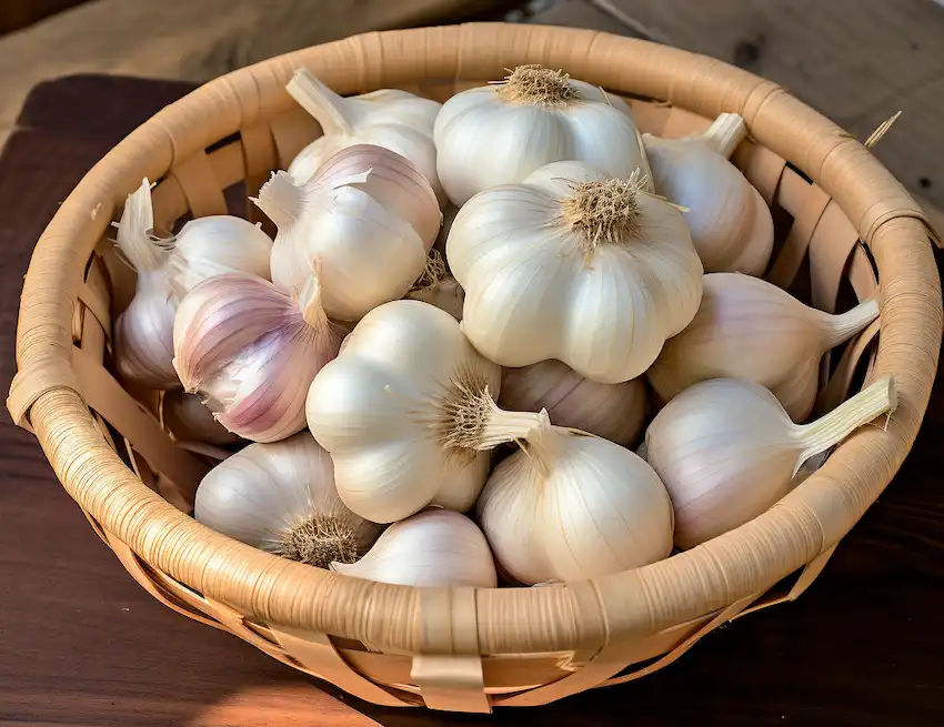 a bowl of garlic