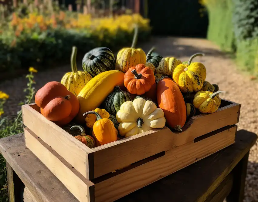 a box of pumpkins