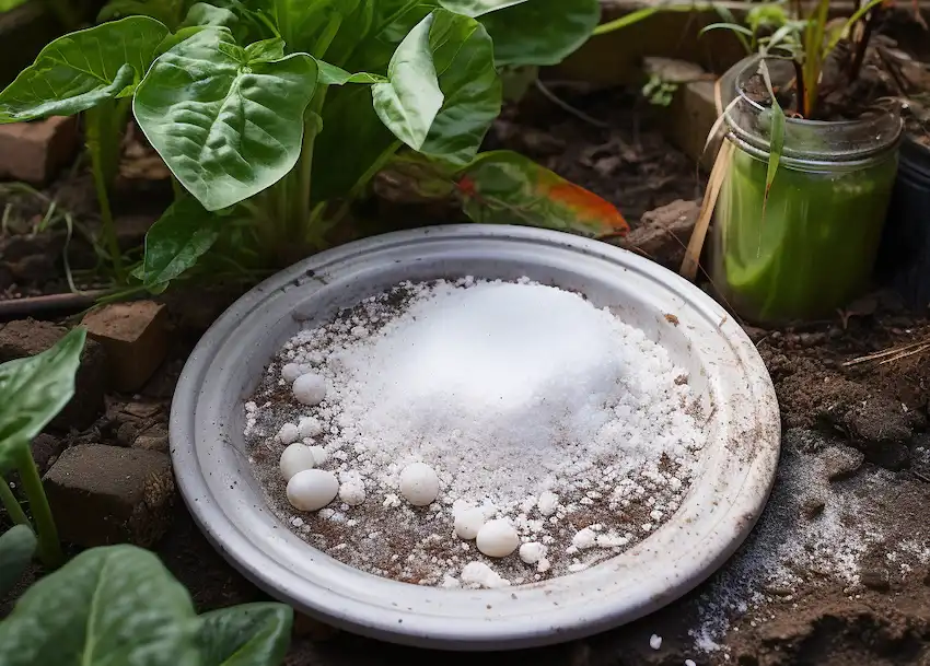 a plate with baking soda