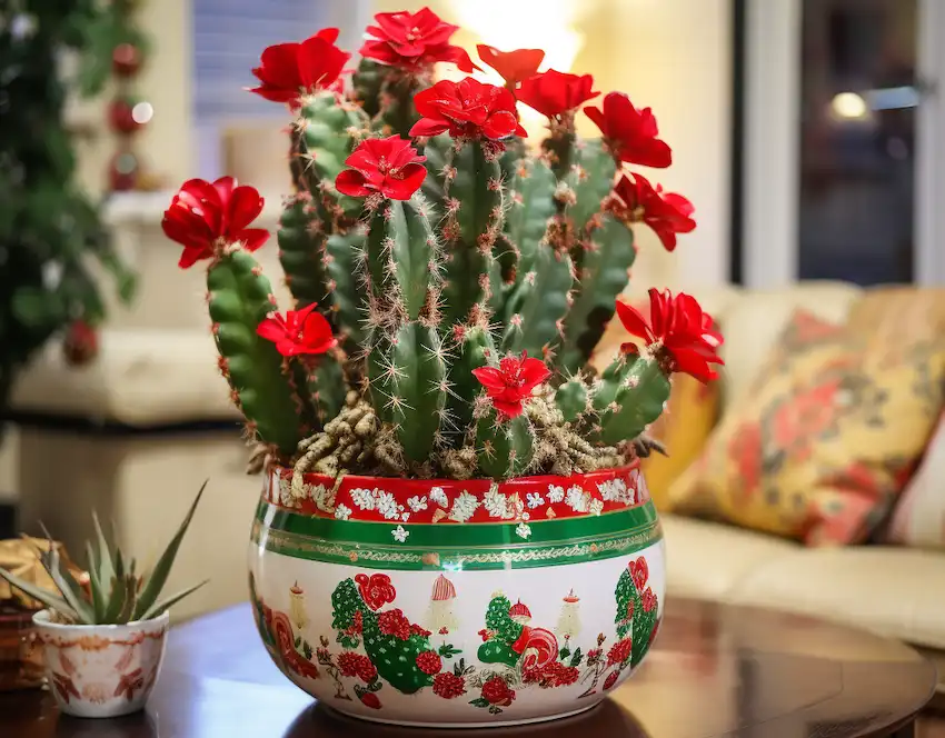 blooming christmas cacti