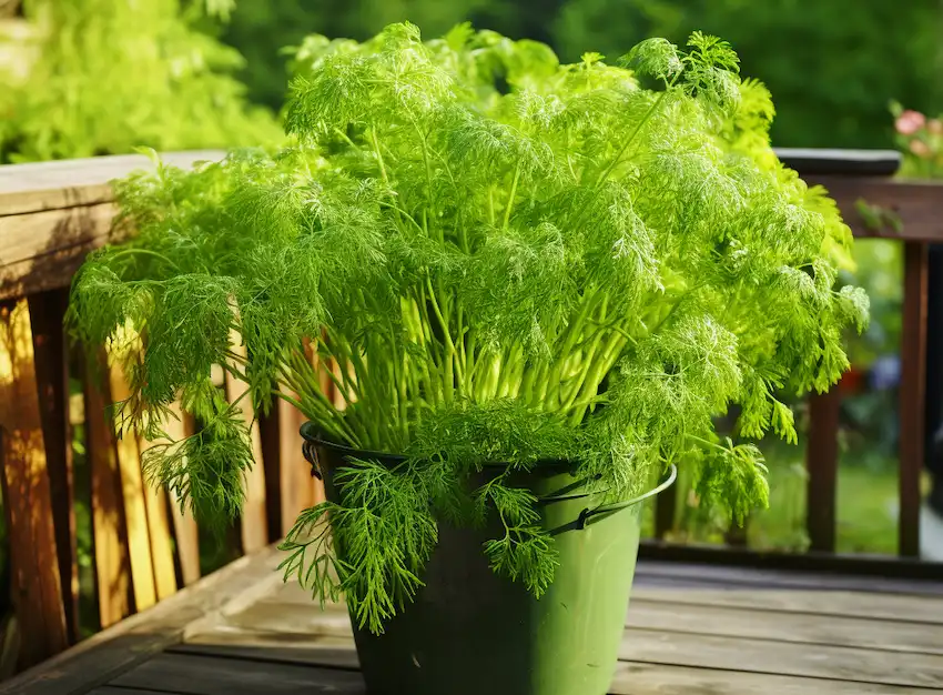 cultivar eneldo en maceta