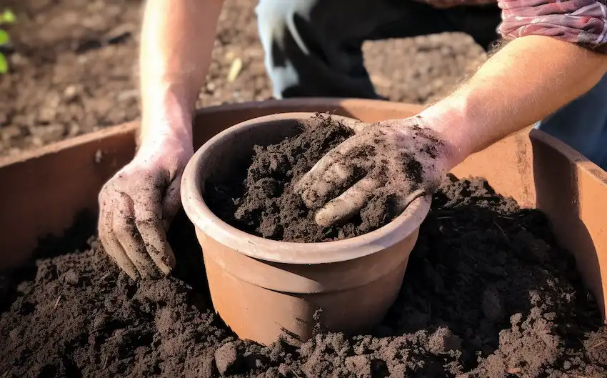 preparing soil for planting carrots