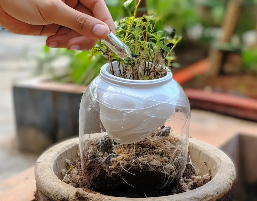 self watering pot from