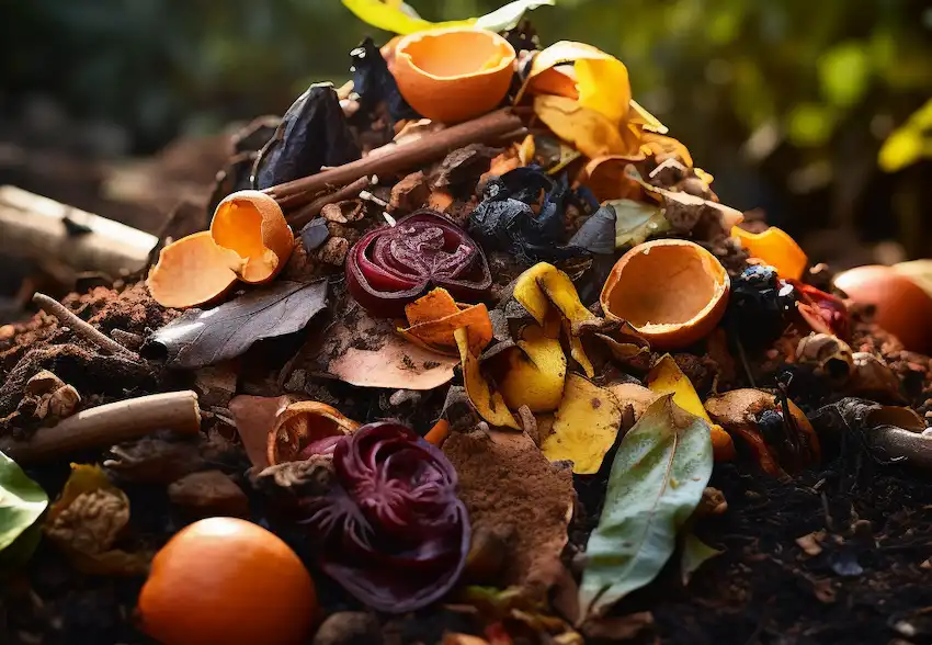 a compost made of vegetable and fruit peels