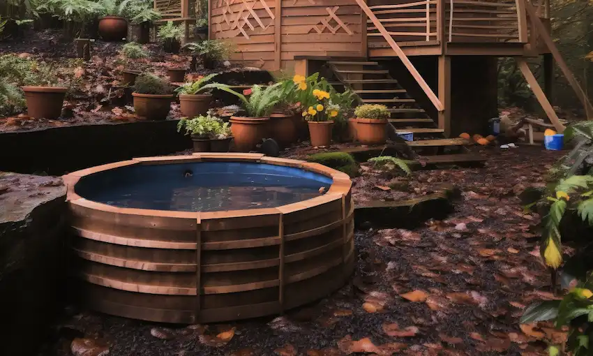 a diy wood fired hot tub