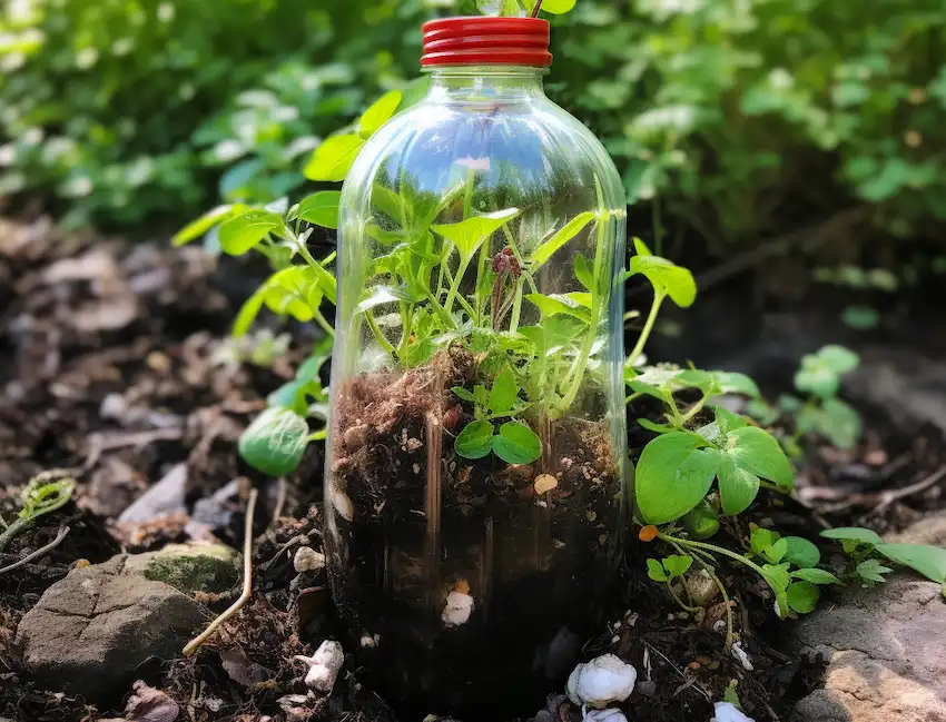 Créer un mini-écosystème riche en nutriments : compostage de bouteilles ...