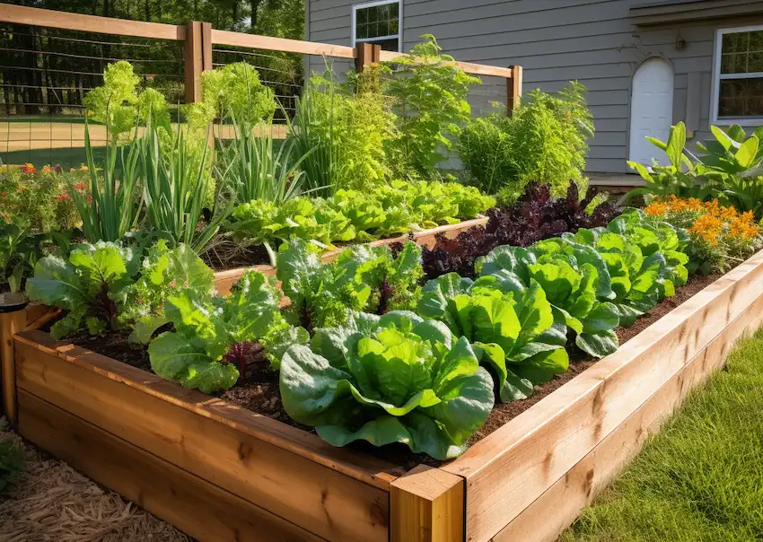 jardinagem de cama elevada para exuberante