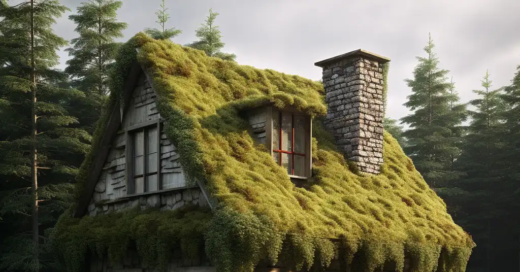 roof made of moss