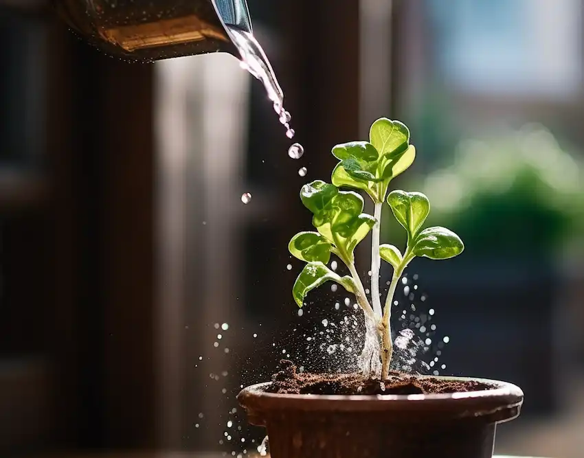 ver una pequeña planta de wasabi