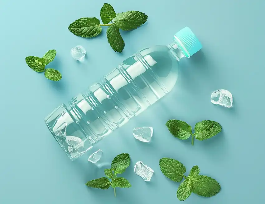 a plastic bottle for mint