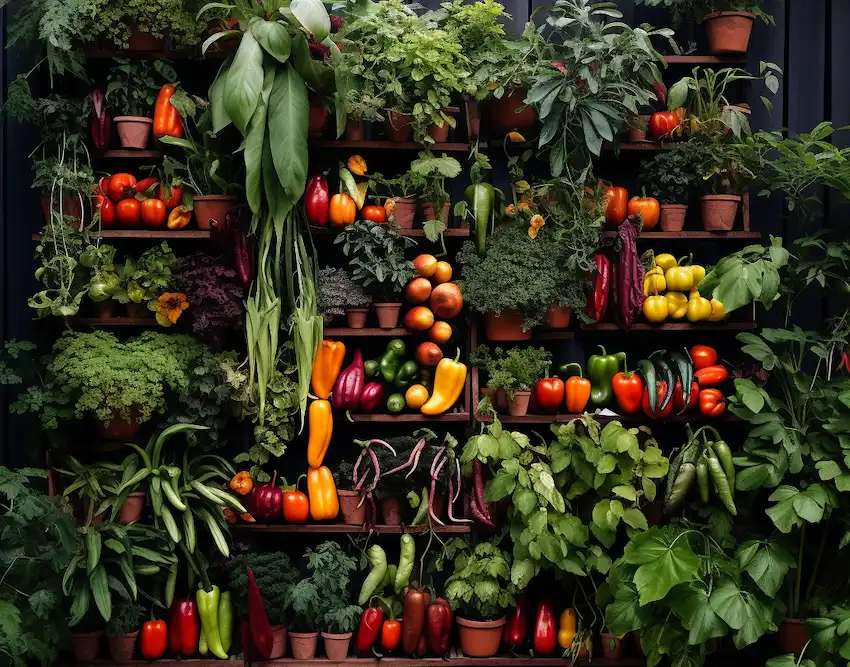 a wall of vegetables 2