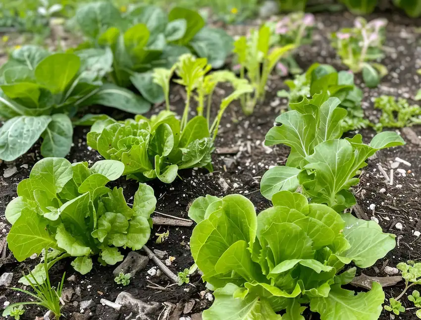 baby lettuce and greens