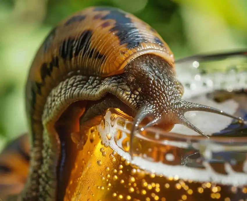 caracol trampa de cerveza