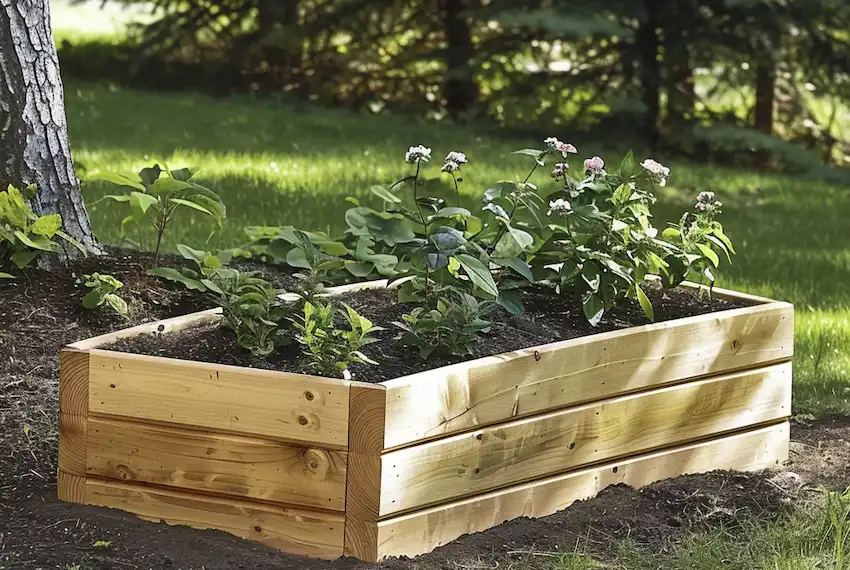 cama elevada Diy en tu jardín