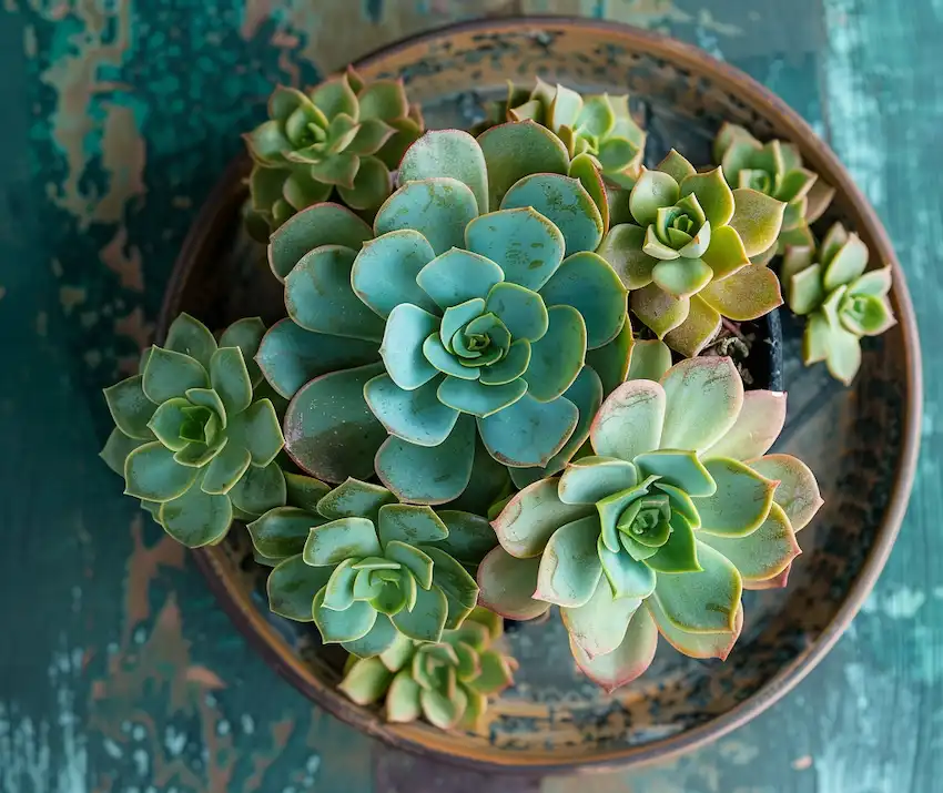 echeveria green leafs