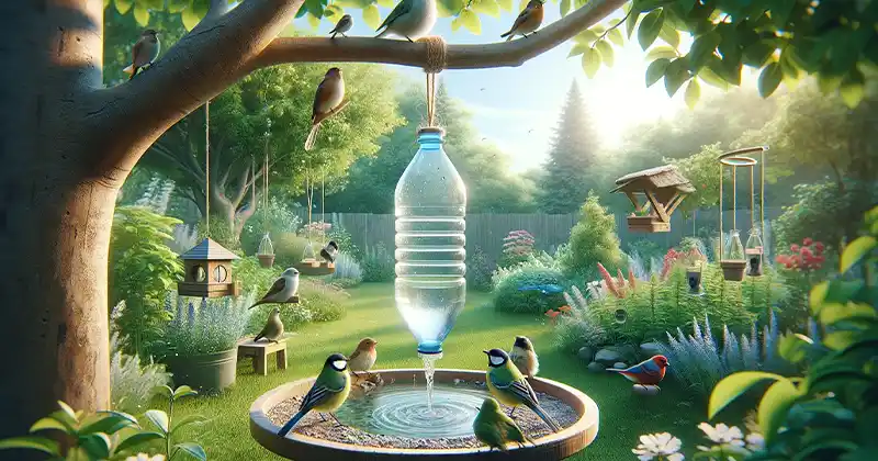 How to Make a Homemade Bird Water Feeder from a Plastic Bottle