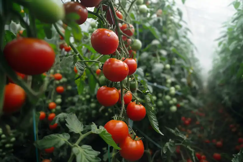 una planta de tomate