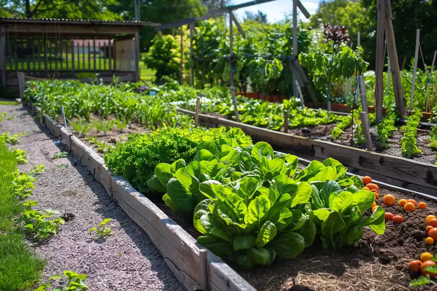 a vibrant eco friendly home garden