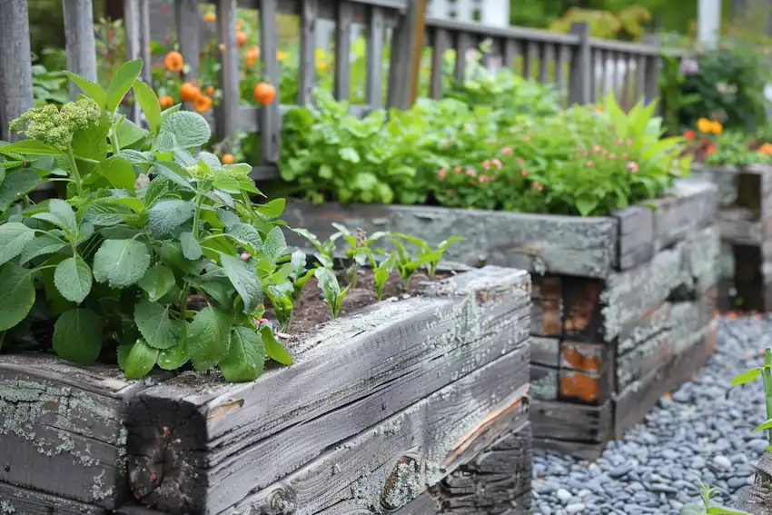 des blocs de ciment pour clôturer vos plates-bandes