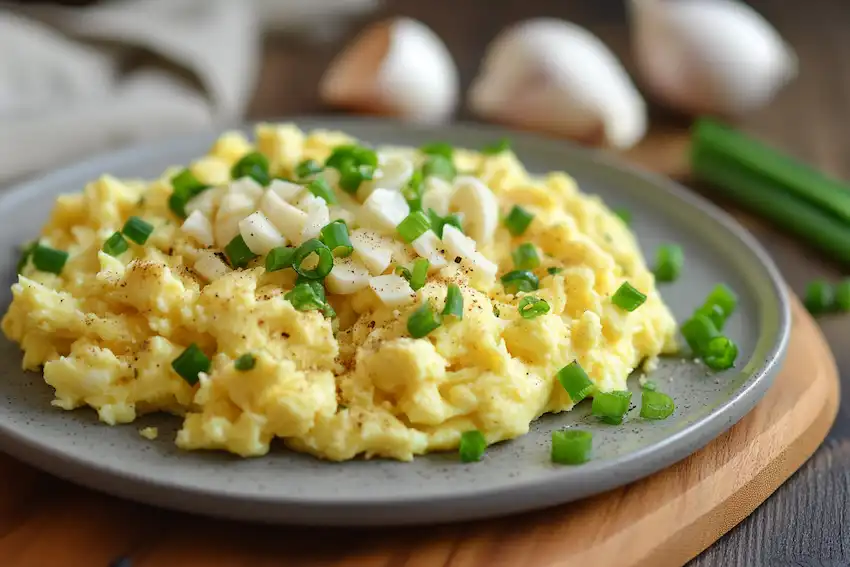 garlic mashed eggs