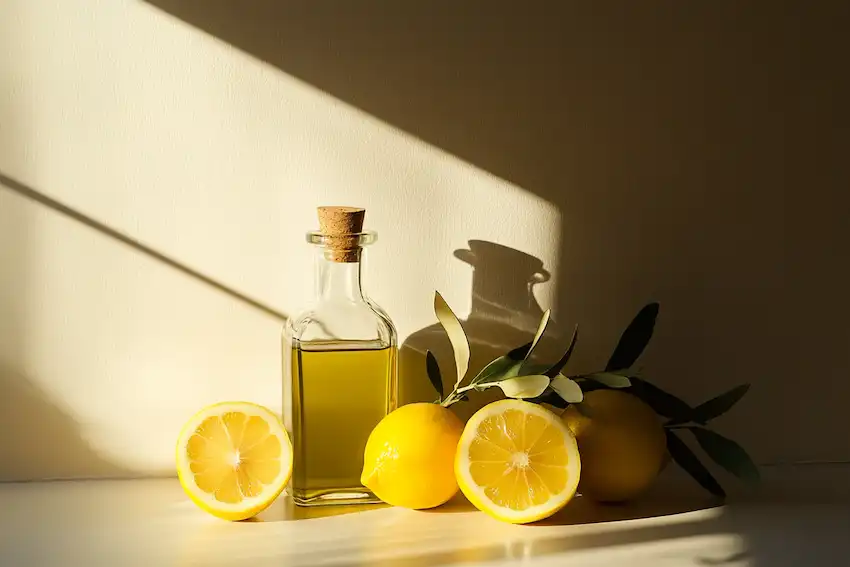 lemon olive oil and a morning sunlight