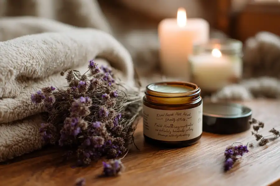 a jar of purple dead nettle cream