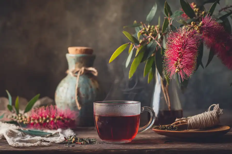 mariusb9908 a cozy herbal kitchen scene with a steaming cup o de5192e6 b502 4207 aba4 4fb690a06641 1