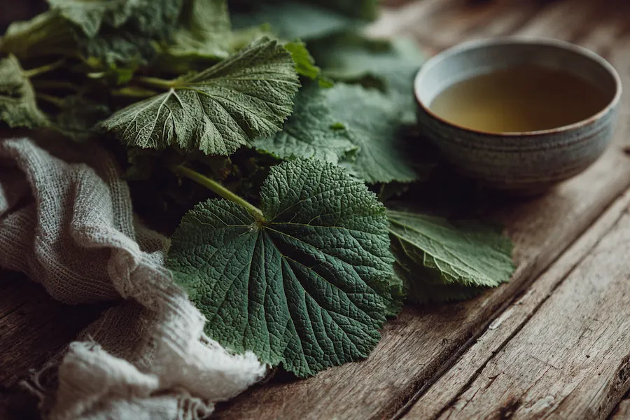 hollyhock leaves joint remedy