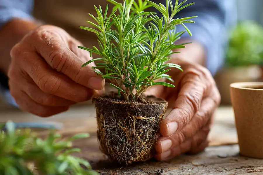 transplanting rooted cuttings to soil