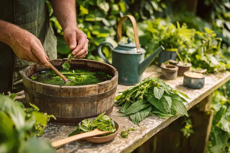 thé fertilisant consoude symphytum officinale jardin biologique fait maison