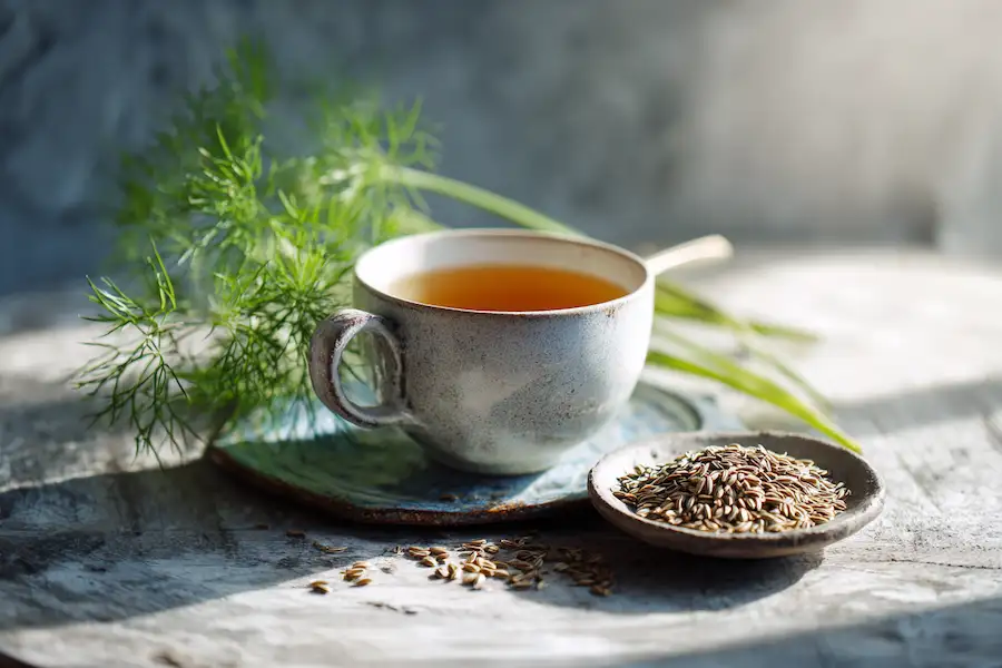 dill seed tea cup natural wellness balance