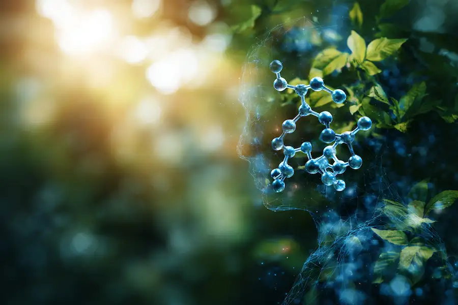 methylene blue molecule energy brain nature renewal healing symbolism