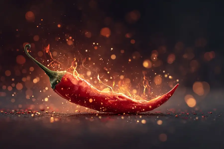 red chili pepper fire metabolism symbol natural energy fat loss