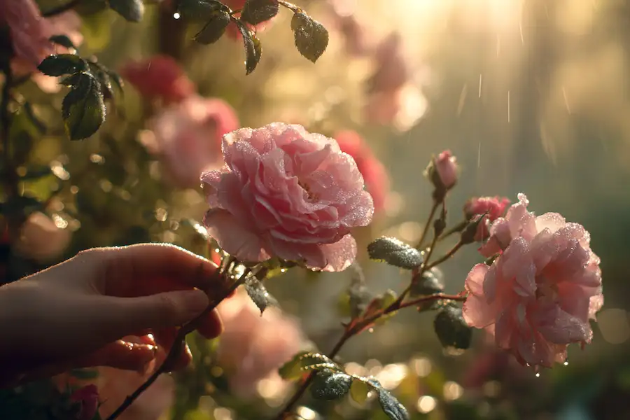 rose garden natural healing beauty symbol wellness